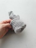 Vlněné valchované rukavice z merino vlny Šedé