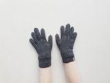 Dětské vlněné rukavice z merino vlny a kašmíru Antracitové