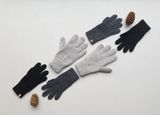 Vlněné valchované rukavice z merino vlny Šedé
