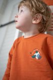 Dětské oranžové tričko s dlouhým rukávem &quot;It&#039;s MOEvember time&quot;