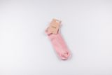 Vroubkované kotníkové ponožky Růžové