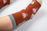 Dětské cihlové ponožky Květy
