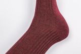 Vroubkované ponožky Bordó