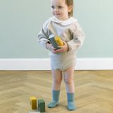 Dětské protiskluzové ponožky z bambusu Matná modrá