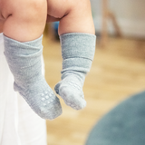Dětské protiskluzové ponožky z bambusu Šedé