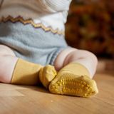 Dětské protiskluzové ponožky z bambusu Hořčičné