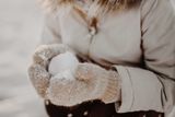 Dětské vlněné rukavice Béžový velbloud