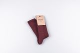 Vroubkované ponožky Bordó