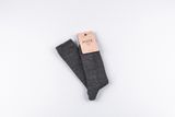 Vlněné vroubkované ponožky Antracitové