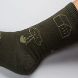 Dětské tmavě zelené ponožky Kreslená krajina