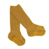 Dětské protiskluzové ponožky z bambusu Hořčičné