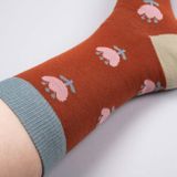 Cihlové ponožky Květy