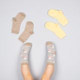 3 dětské bambusové ponožky Včely pro dívky