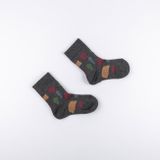 Dětské antracitové zateplené ponožky Terrazzo