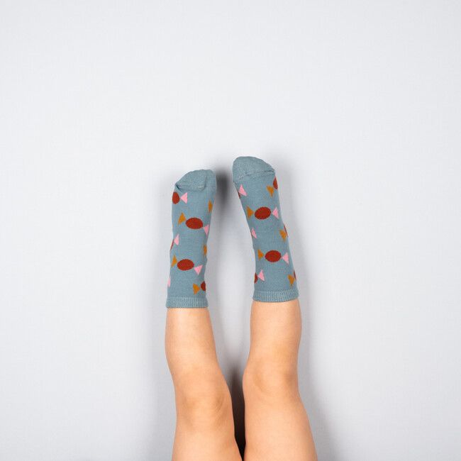 Dětské modré ponožky Bonbóny