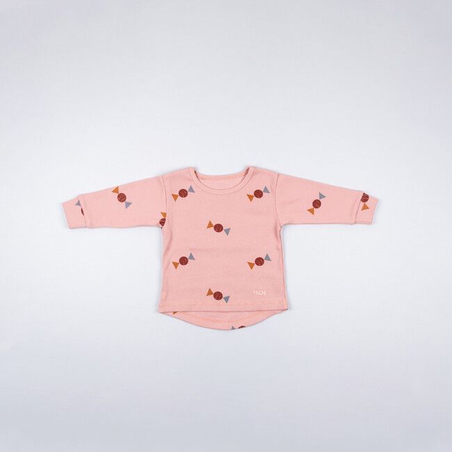 Dětské růžové vroubkované tričko Bonbón