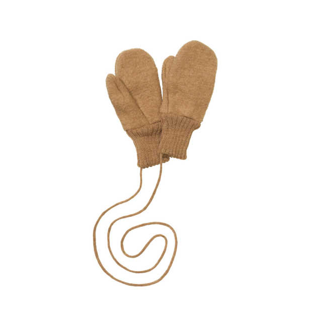 Dětské vlněné rukavice Karamelové