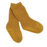 Dětské zateplené protiskluzové ponožky Horčičné