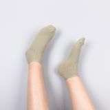 Vroubkované kotníkové ponožky Zelenkavé