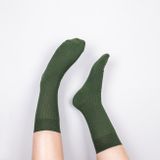 Vroubkované ponožky Zelené